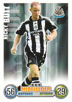 Nicky Butt Newcastle United 2007/08 Topps Match Attax #218